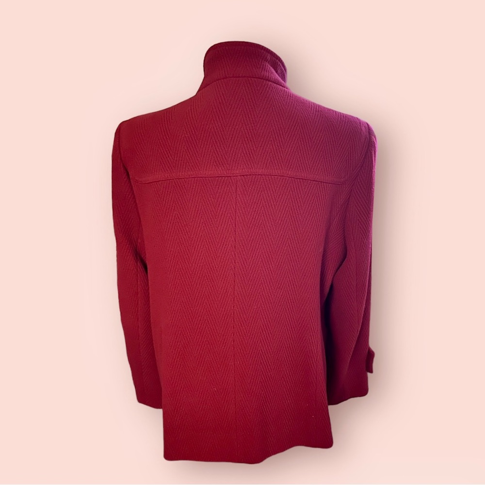 Talbots | Size 10 Red Wool Toggle Buttons Full Zi… - image 3